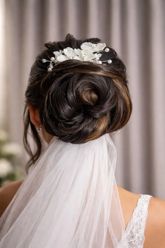 Penteado véu